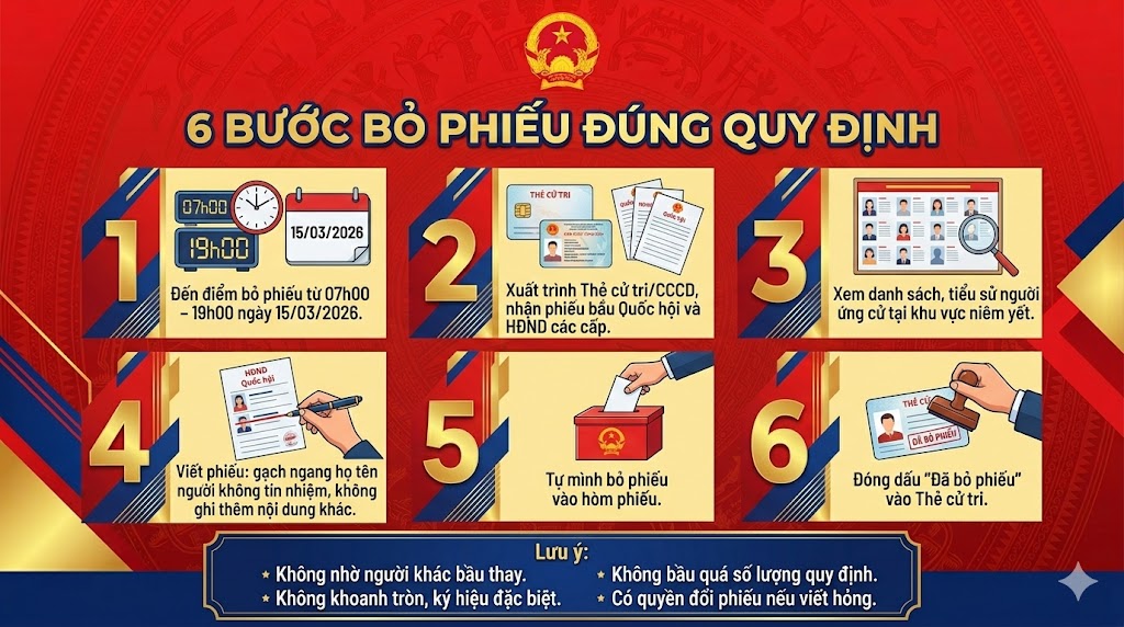 Quy trình bỏ phiếu theo quy định hiện hành