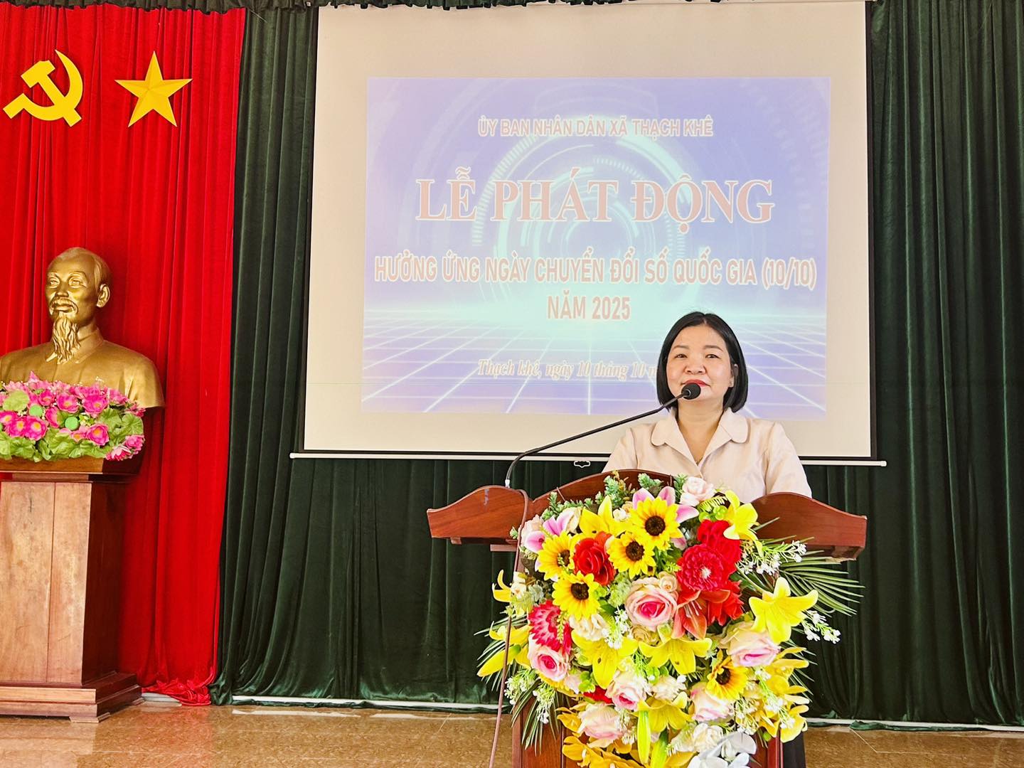 XÃ THẠCH KHÊ TỔ CHỨC LỄ PHÁT ĐỘNG NGÀY CHUYỂN ĐỔI SỐ QUỐC GIA 10/10