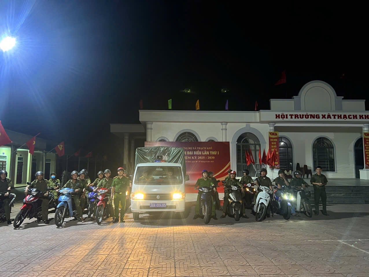 Công an xã Thạch Khê: Chủ động giữ vững trận tuyến an ninh trước thềm Đại hội Đảng bộ!