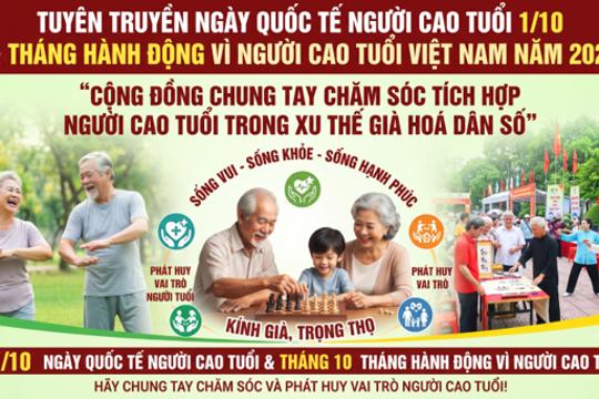 Tuyên truyền Ngày quốc tế Người cao tuổi 01/10 và Tháng hành động vì Người cao tuổi Việt Nam năm 2026 