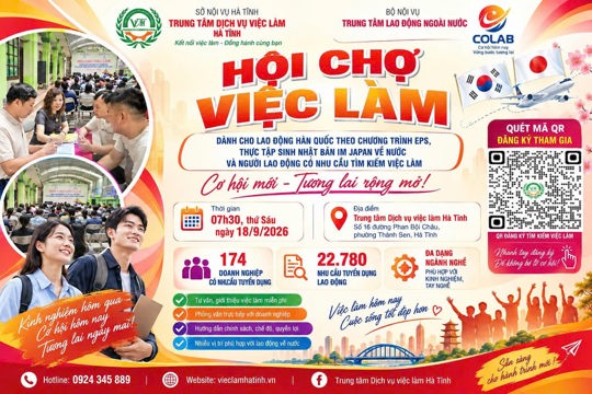 Thông báo tổ chức hội chợ việc làm cho lao động về nước (18/09/2026)