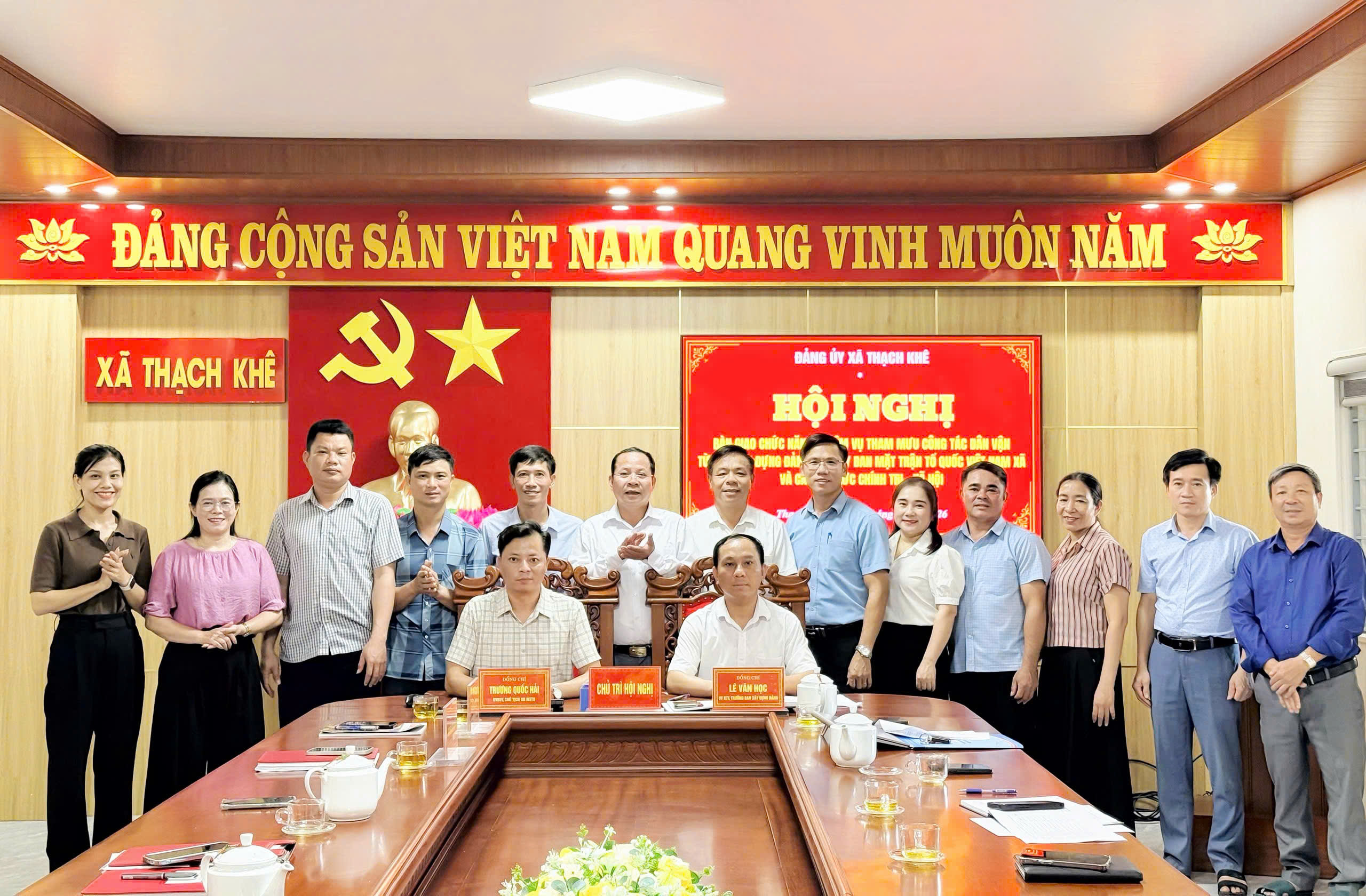 Đảng ủy xã Thạch khê tổ chức hội nghị bàn giao chức năng, nhiệm vụ tham mưu công tác dân vận