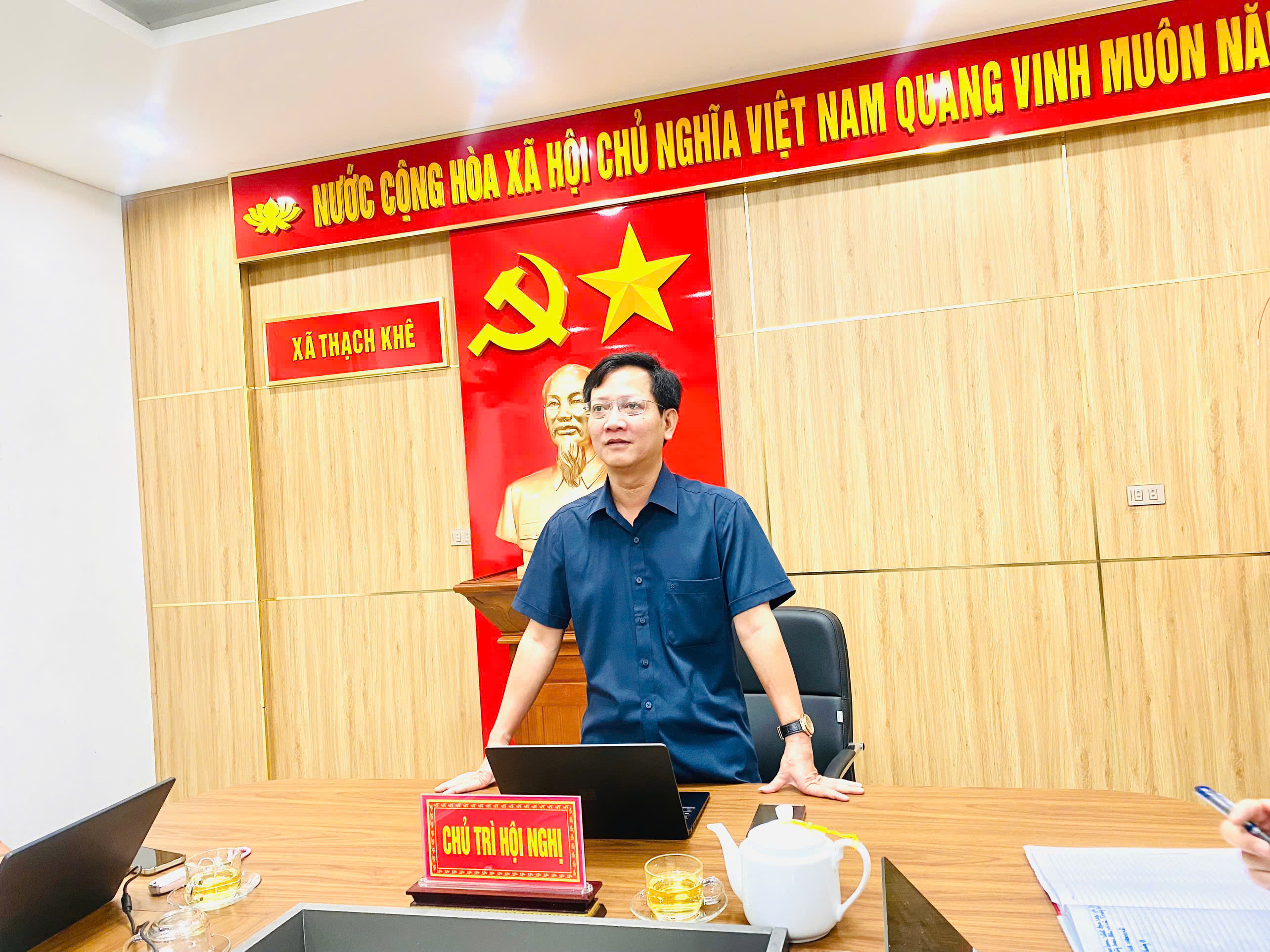 UBND xã Thạch Khê giao ban, tập trung tháo gỡ khó khăn từ cơ sở 