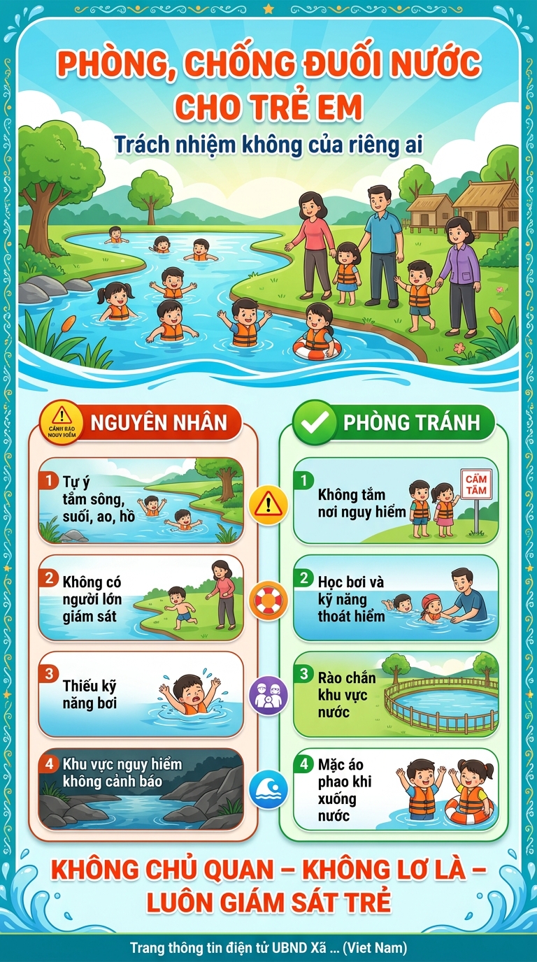 Phòng, chống đuối nước cho trẻ em