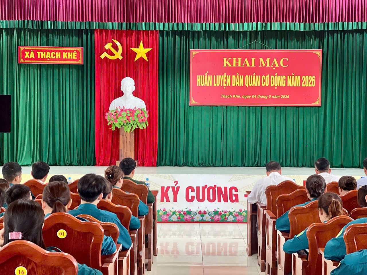 Xã Thạch Khê khai mạc huấn luyện dân quân cơ động năm 2026 