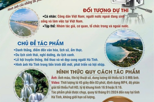 Phát động cuộc thi "Ảnh đẹp và video clip ấn tượng về du lịch Hà Tĩnh" năm 2026 