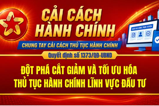 Hà Tĩnh ban hành Quyết định số 1373/QĐ-UBND: Đột phá cắt giảm và tối ưu hóa thủ tục hành chính lĩnh vực Đầu tư