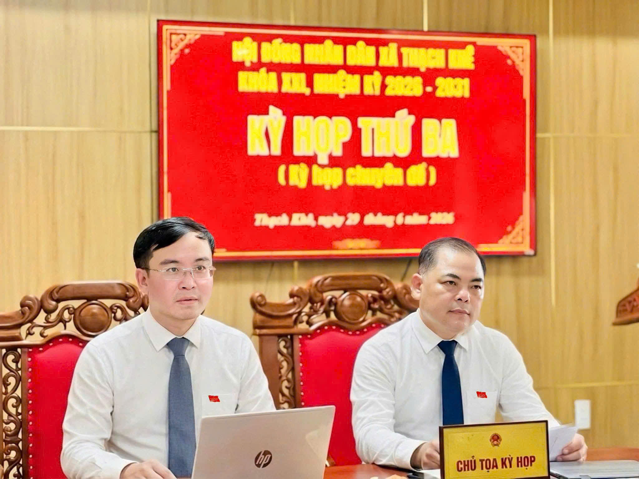 HĐND xã Thạch Khê tổ chức kỳ họp thứ ba (kỳ họp chuyên đề) thông qua Nghị quyết sắp xếp thôn trên địa bàn xã