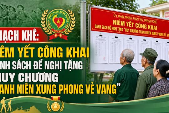 Thạch Khê: Niêm yết công khai danh sách đề nghị tặng “Huy chương Thanh niên xung phong vẻ vang”