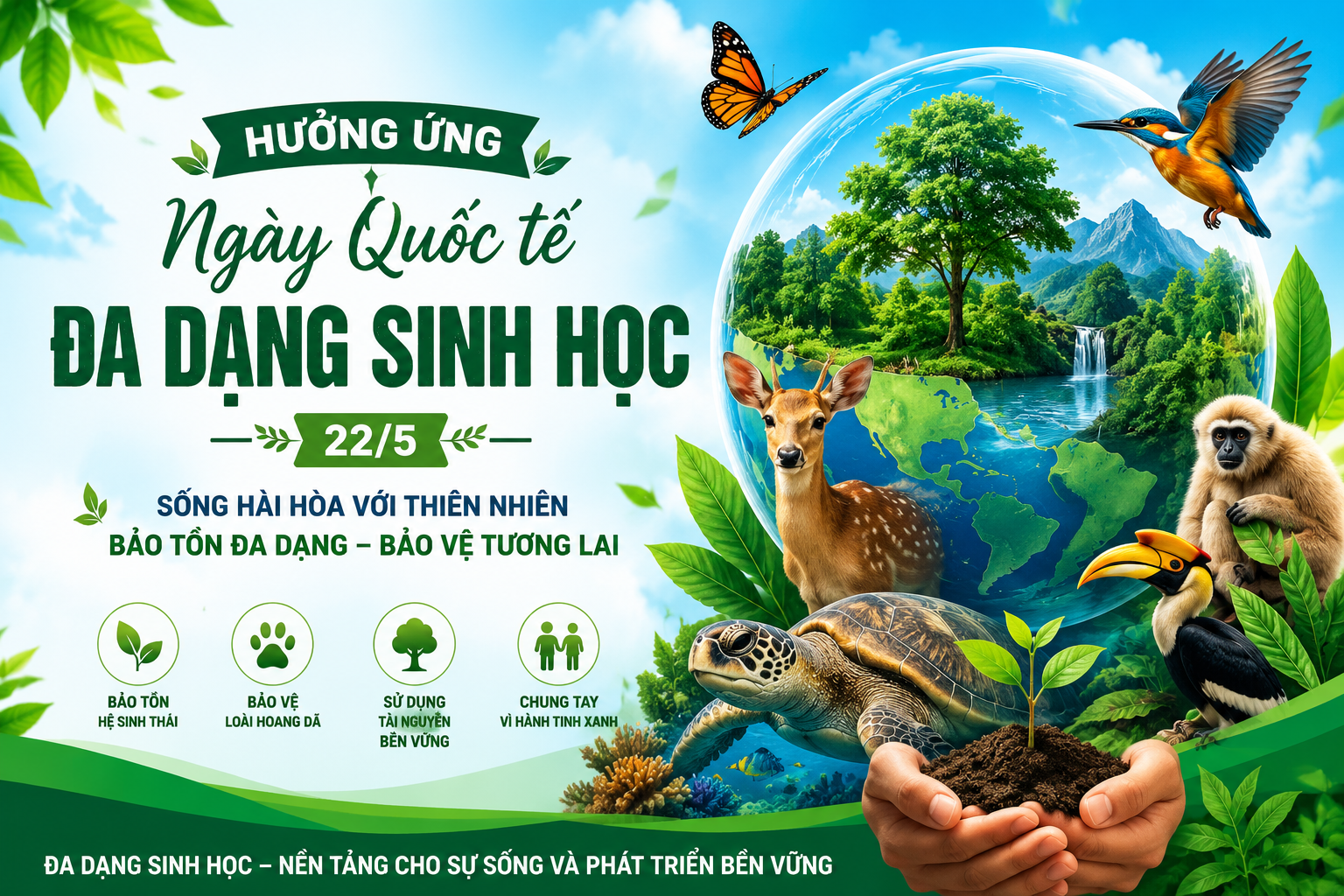 BÀI TUYÊN TRUYỀN HƯỞNG ỨNG NGÀY QUỐC TẾ ĐA DẠNG SINH HỌC